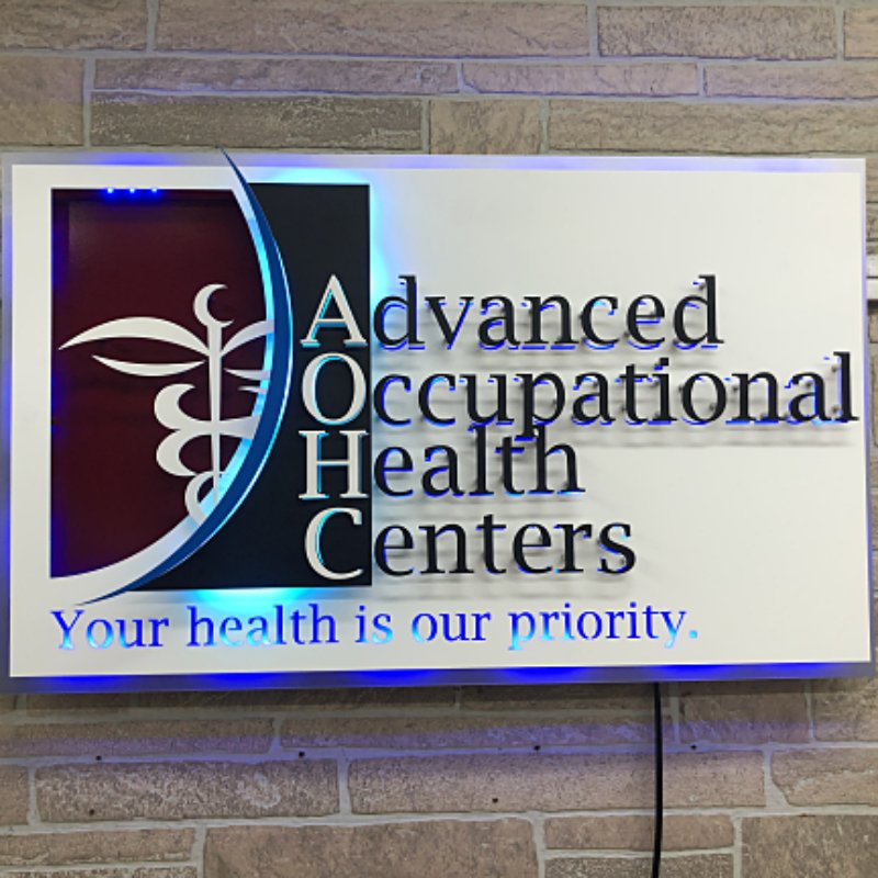 Advanced Occupational multi layer backlit raised letters hospital sign