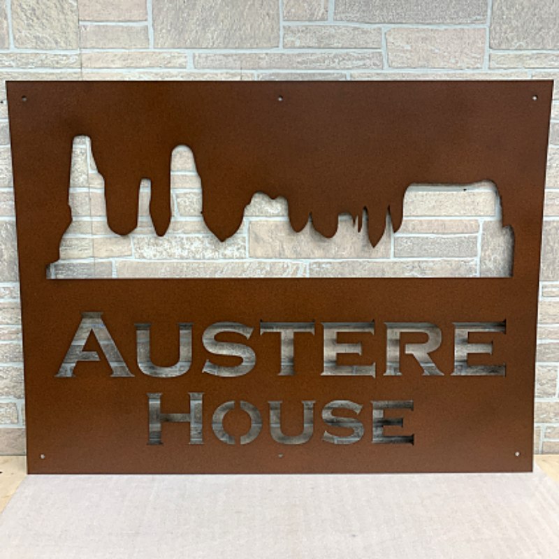 ShieldCo - Austere House single layer custom copper sign