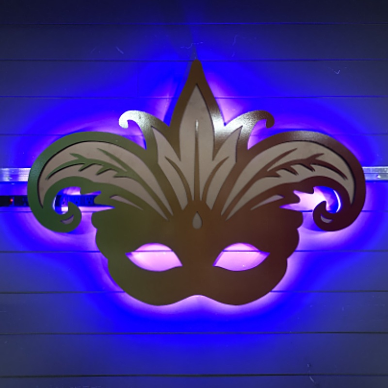 Boudreaux Cajun - Vinyl over two layer sign - Illuminated lobby sign