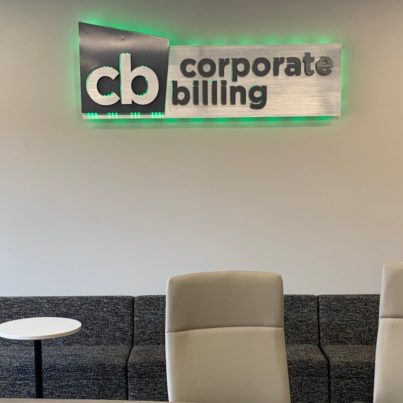 Corporate Billing custom lobby sign