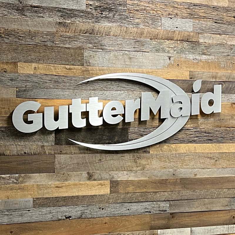 GutterMaid custom steel sign
