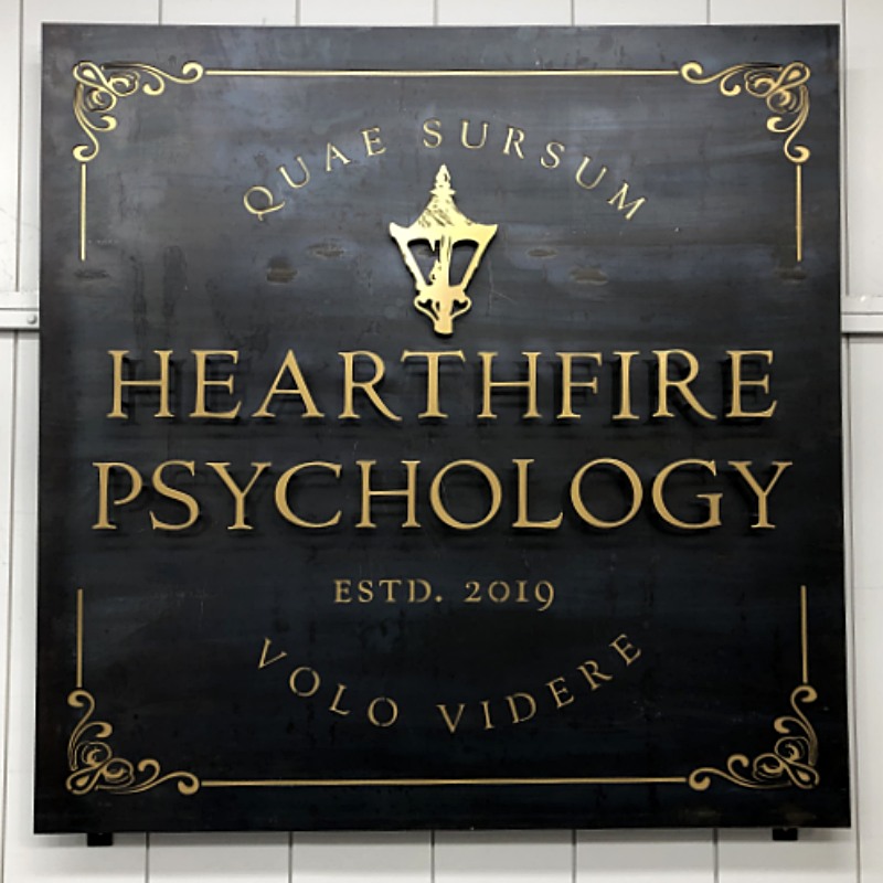 Hearthfire Psyhcology exterior monument sign
