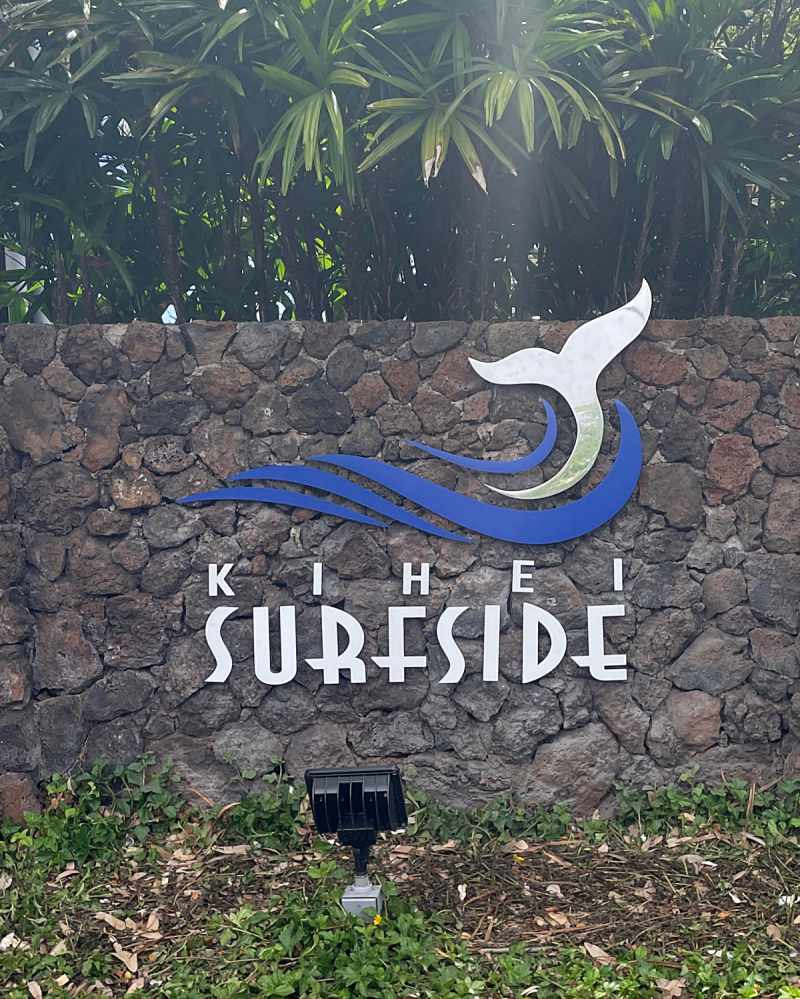Kihei Hawaii Surfside Resort custom hotel sign