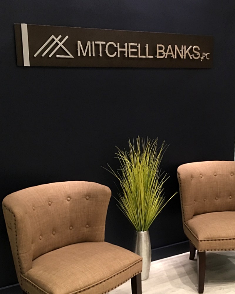 Mitchell Banks custom sign