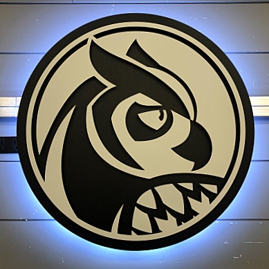 Rhystic Studies - Single Layer steel sign