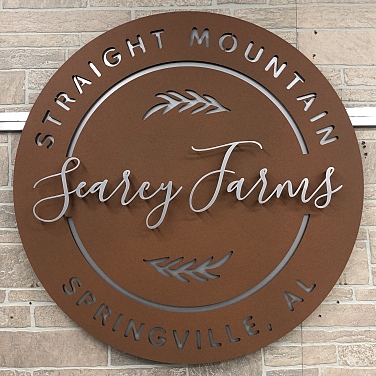 Searcy Farms custom copper sign