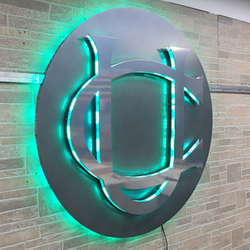 Snobz UC logo sign lit aluminum sign