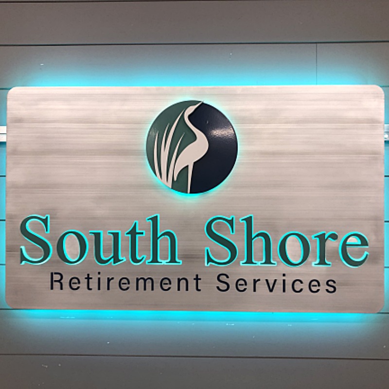 South Shore Retirement multi layer backlit sign
