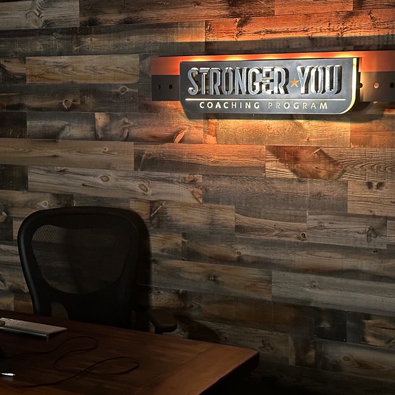 Stronger You office sign