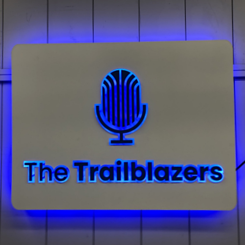 The Trailblazers single layer aluminum sign