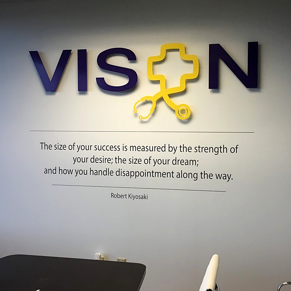 Vision custom office sign