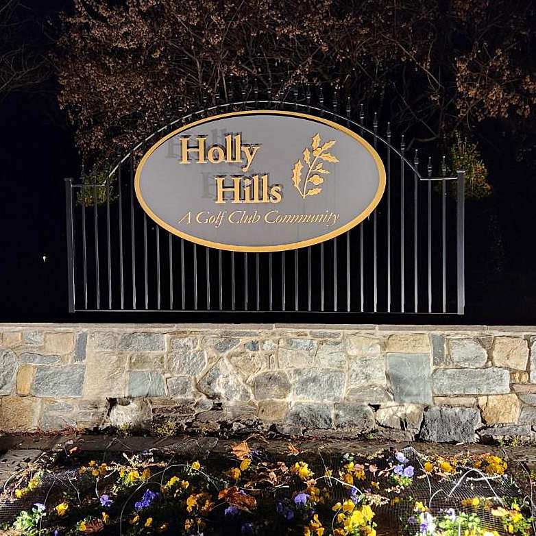 holly hills installed monument sign