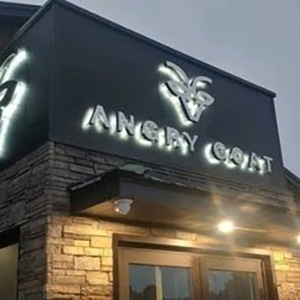 Angry Goat restaurant sign