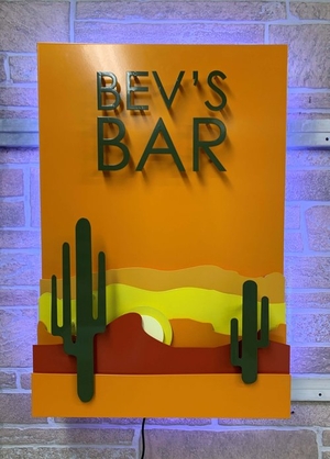 Bevs Bar 3D Sign