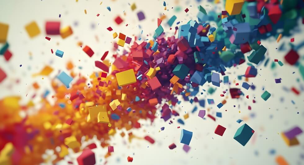 a Chaotic Explosion of Vibrant Colors and Shapes Depicting the Energy and Complexity of ADHD