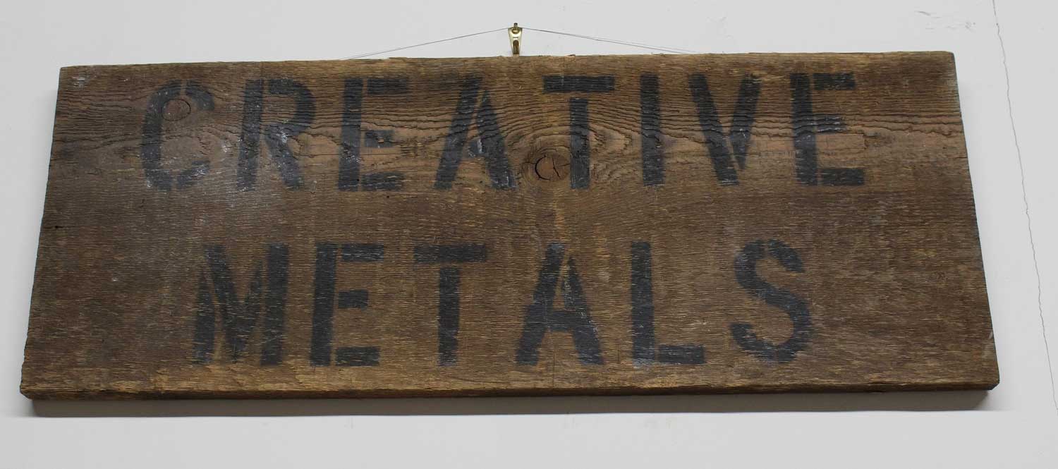 a sign that says creative materials