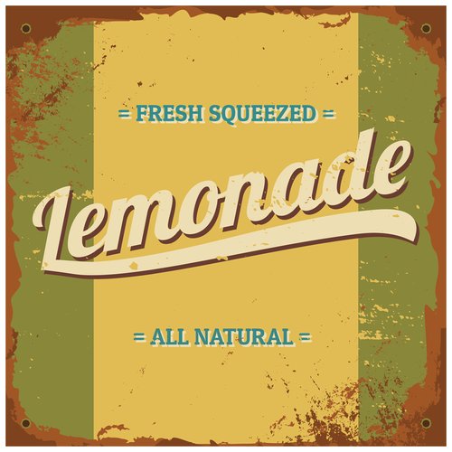 all natural freshly squeezed lemonade business sign