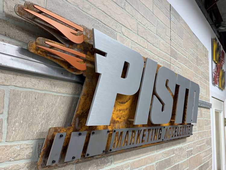 custom pistn marketing accelerator with rustic finish