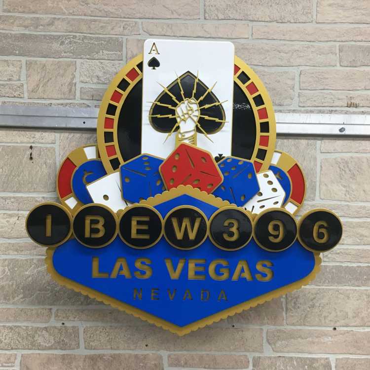 custom sign for the ibew 396 organization in las vegas nevada