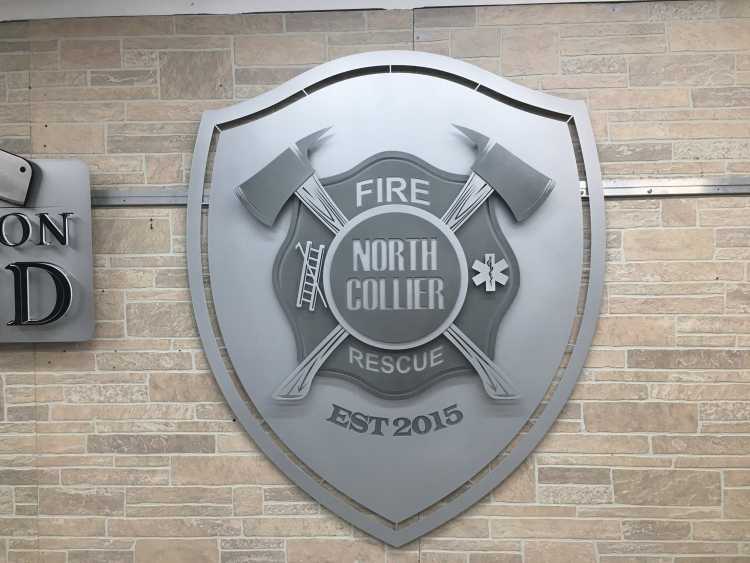 custom 3d sign of the fire rescue in north collier