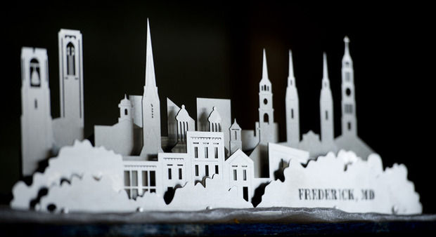 brushed metal frederick spires art