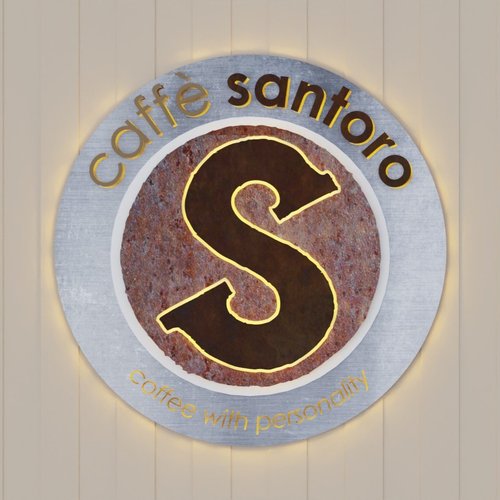 cafe 3d mockup sign