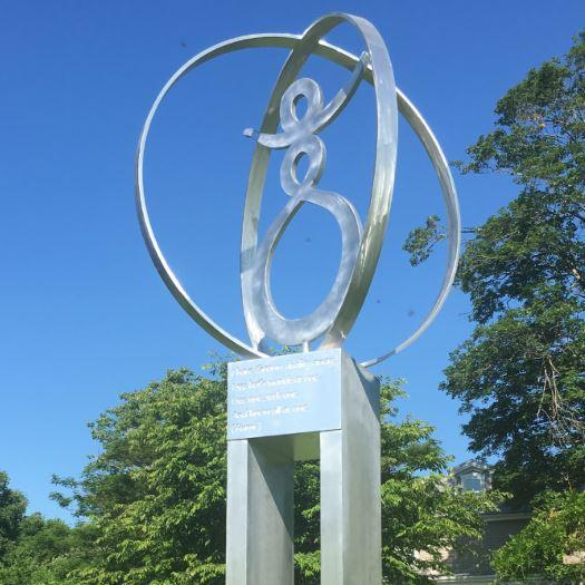 custom metal art with brushed metal