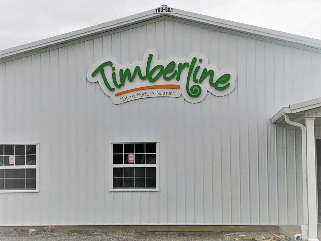 Timberline sign outside company building