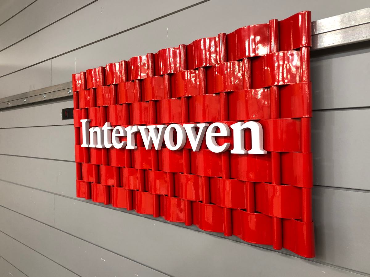 interwoven custom sign