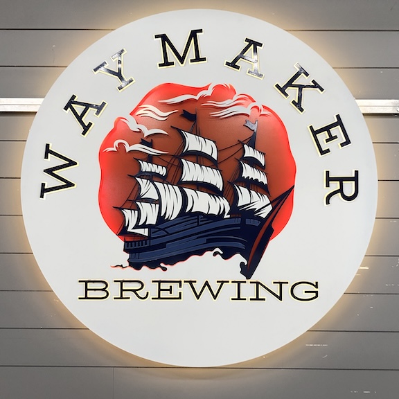 Waymaker Brewing backlit custom office signage