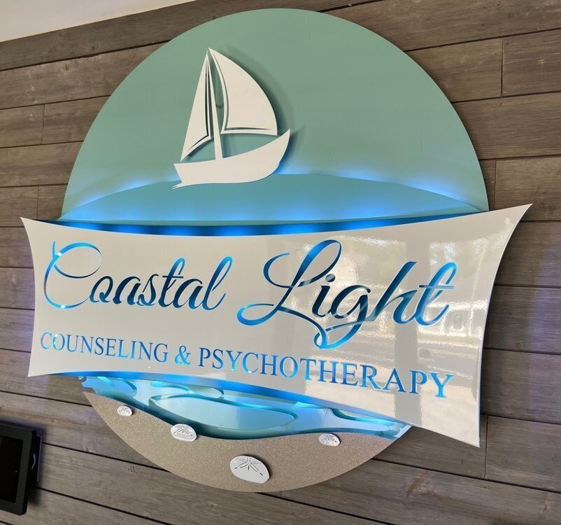 Coastal Light finished custom metal signage