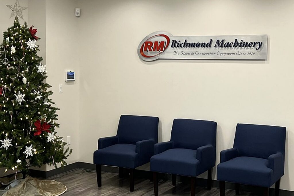 Richmond Machinery custom office lobby sign