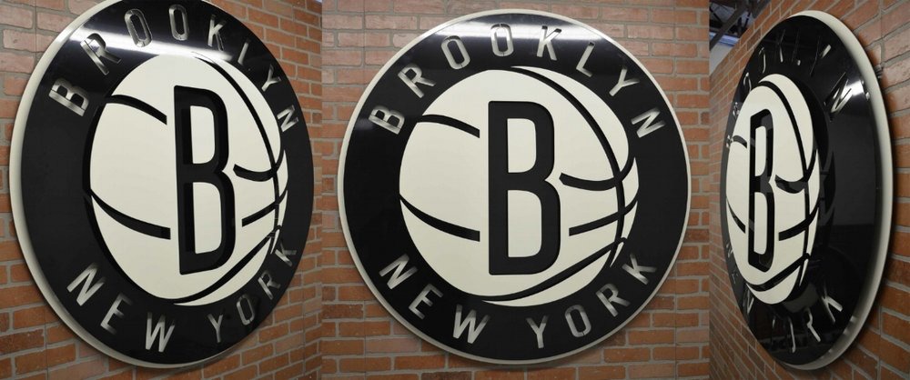 Custom Corporate Metal Sign for Brooklyn Nets