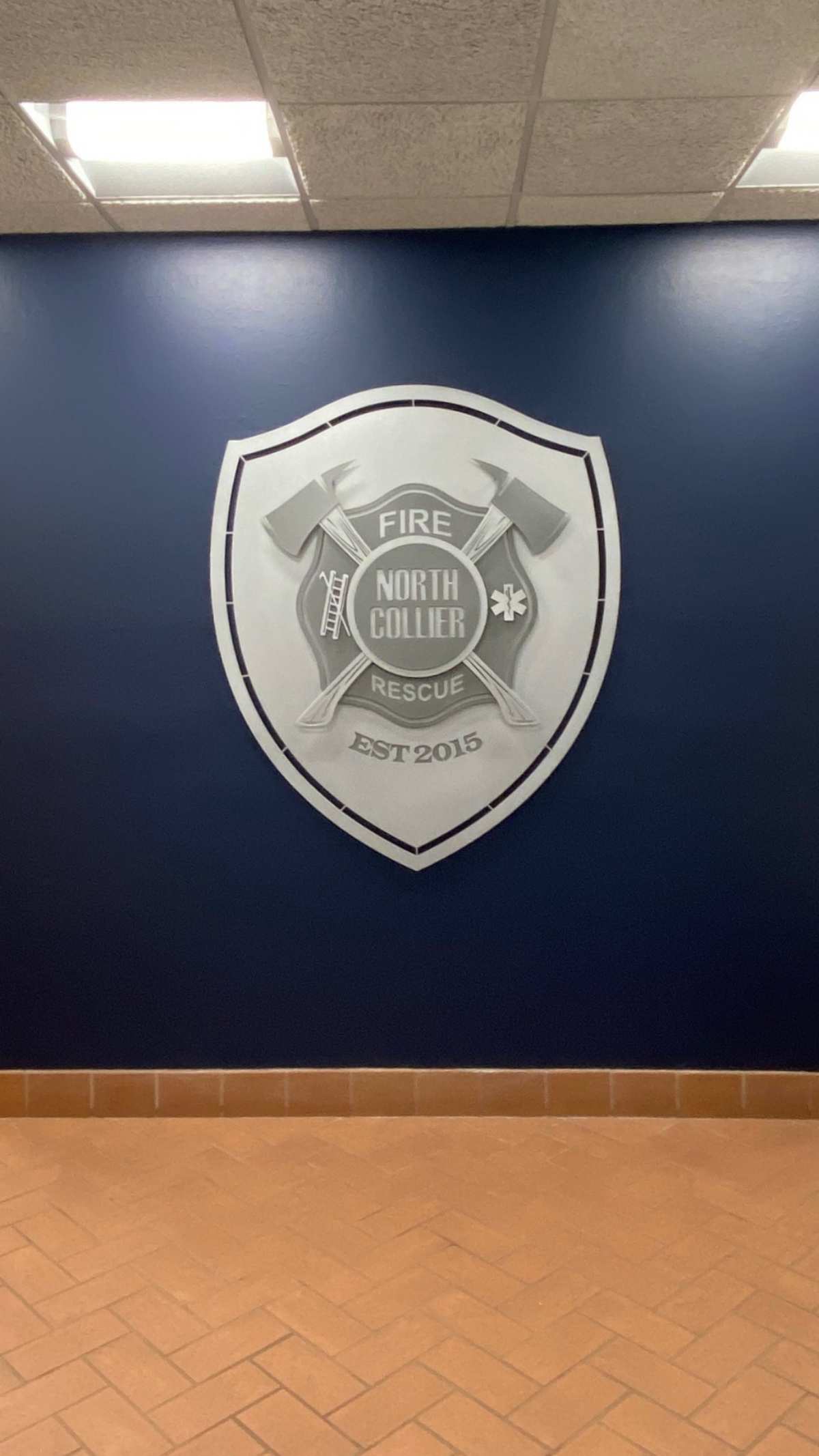 NCFR custom metal sign lobby