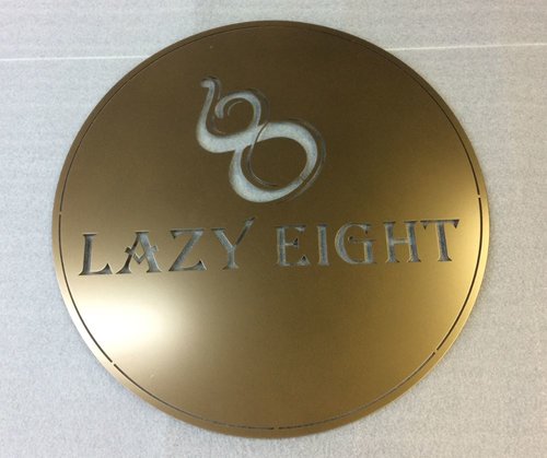Single layer metal sign